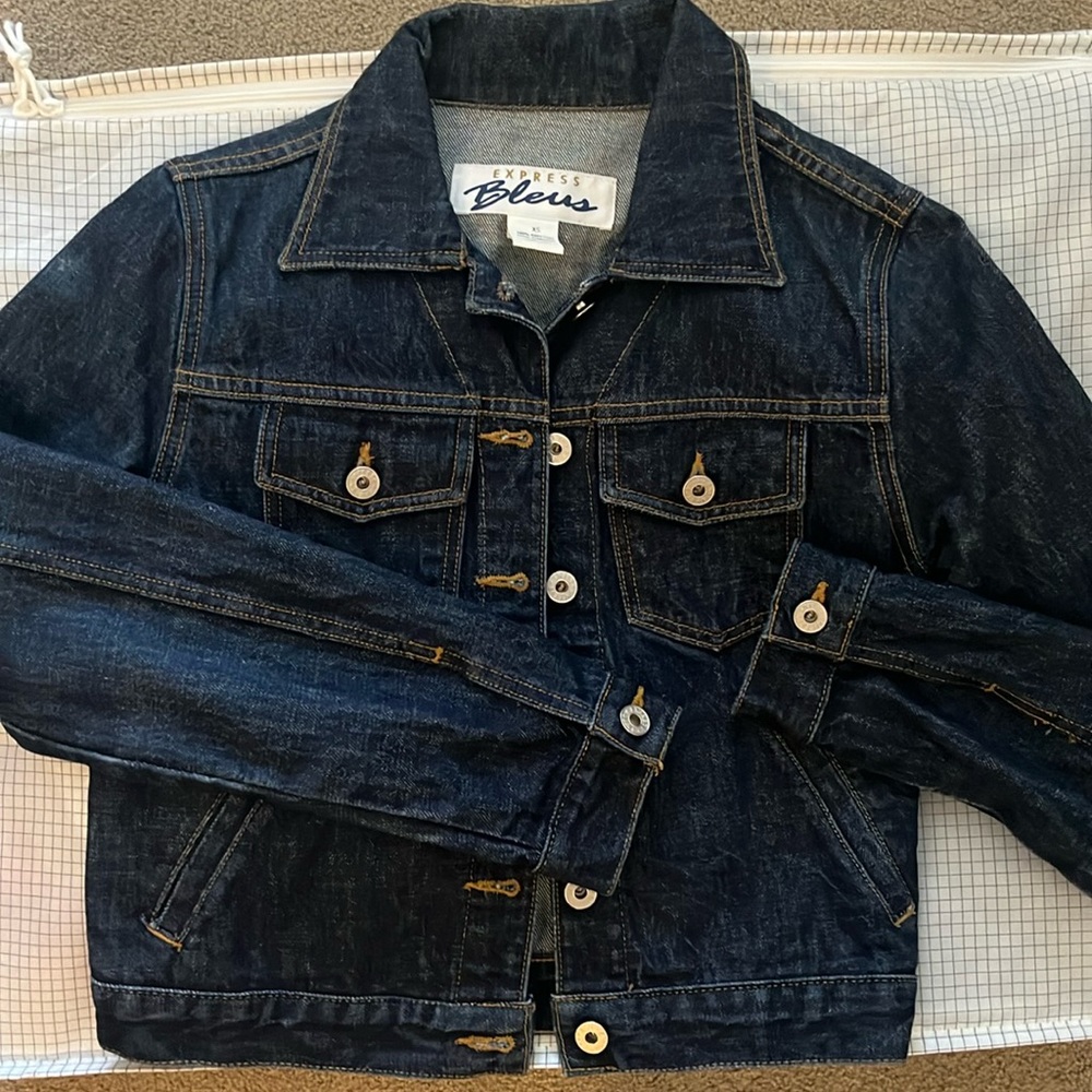 Express Denim Jacket - Dark Wash, Women’s XS